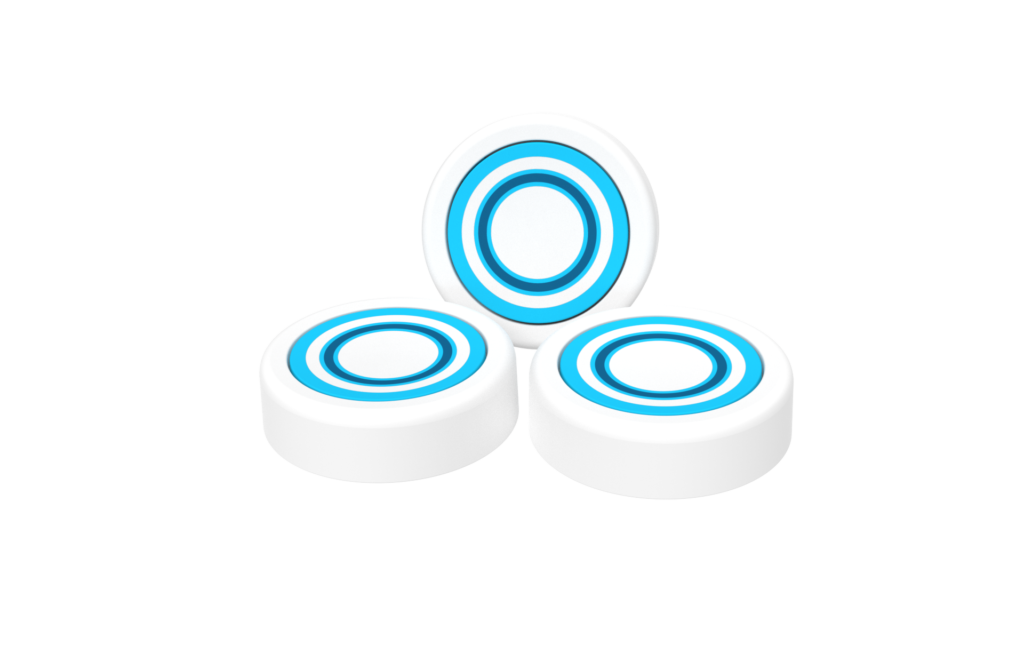 graphic of ProSafe buttons in white and blue