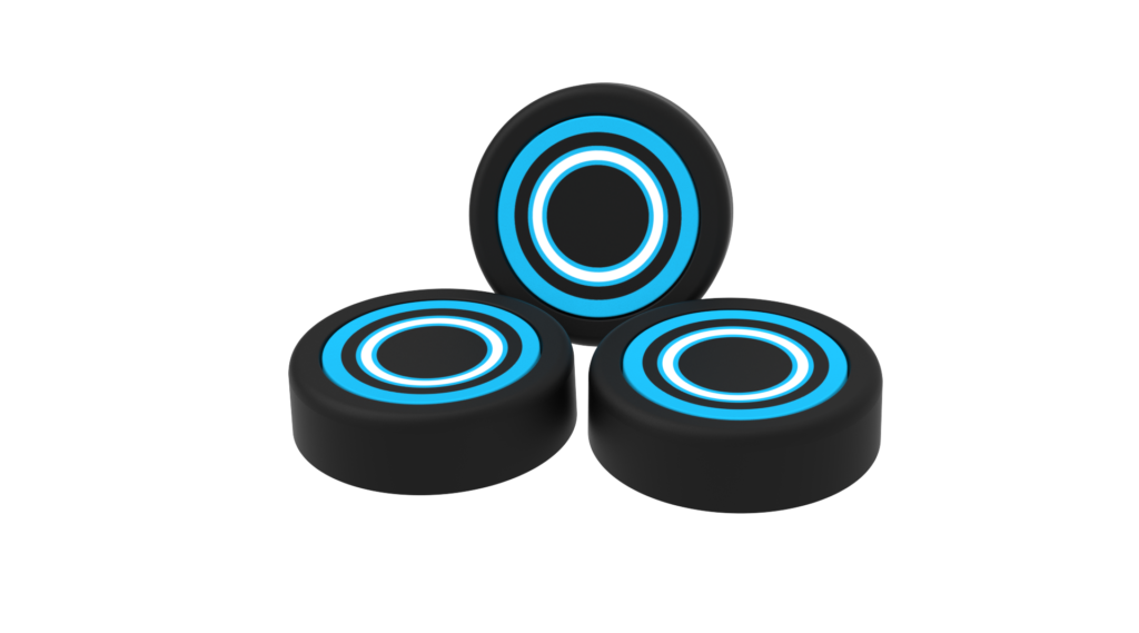 graphic of ProSafe buttons in black and blue